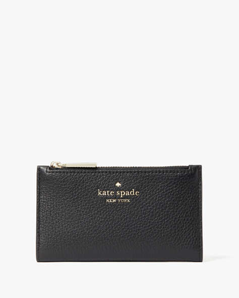Leila Small Slim Bifold Wallet, Black, ProductTile