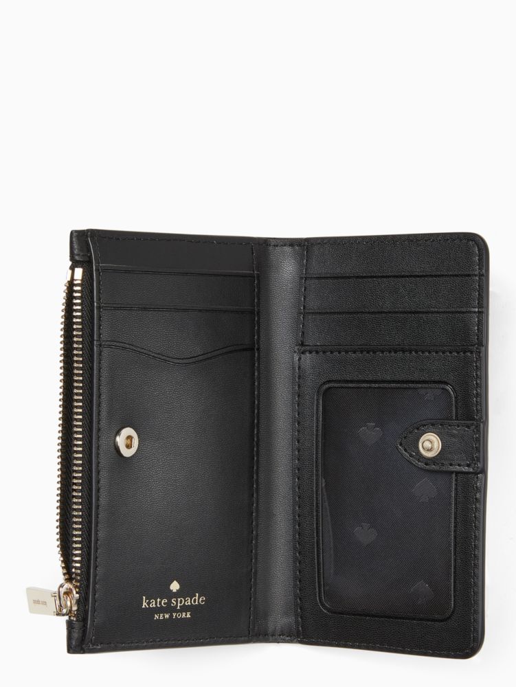 Kate Spade Leila Small Slim Bifold Wallet Black