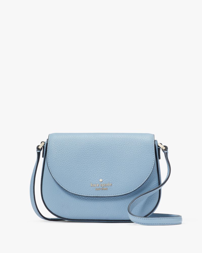 Kate Spade,leila mini flap crossbody,crossbody bags,Polished Blue