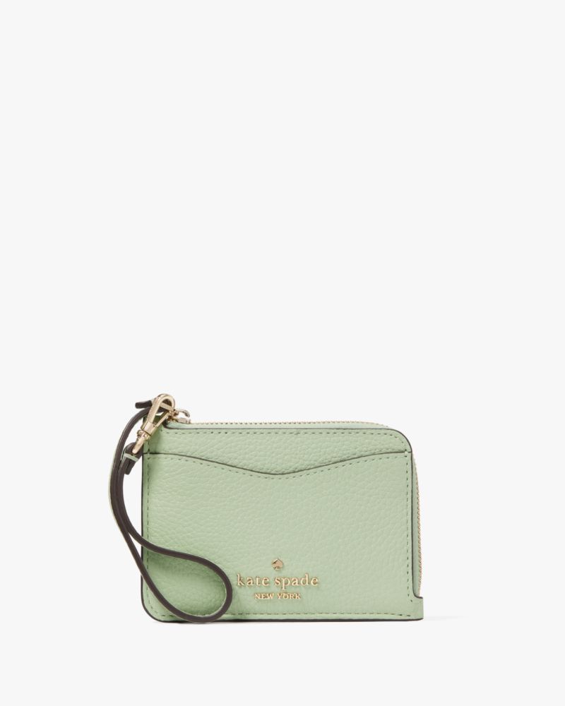 Kate Spade,leila small card holder wristlet,Beach Glass