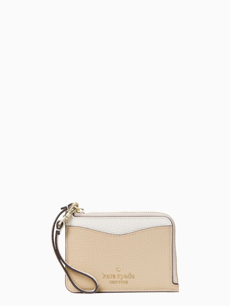 Kate Spade Leila Colorblock Kartenetui Mit Handschlaufe Aus Genarbtem Leder, Klein