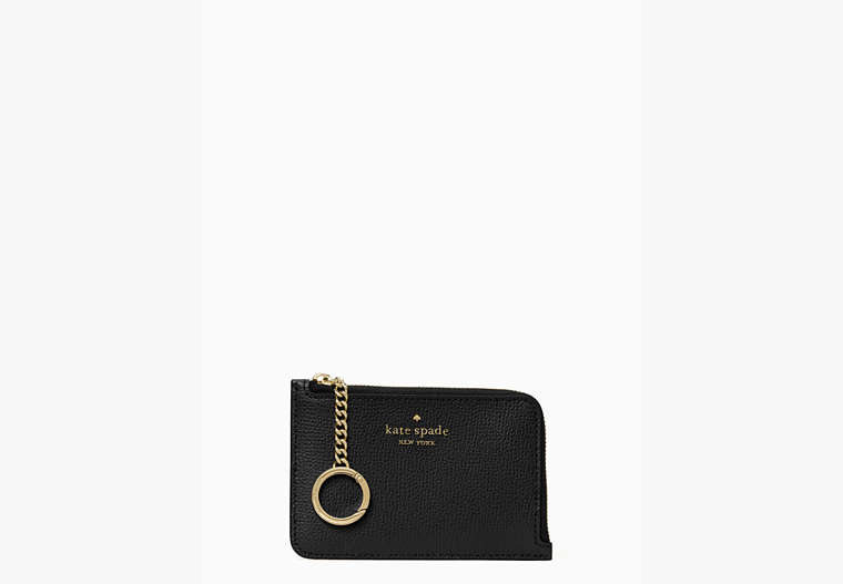 Darcy Medium L Zip Card Holder, Black, Product