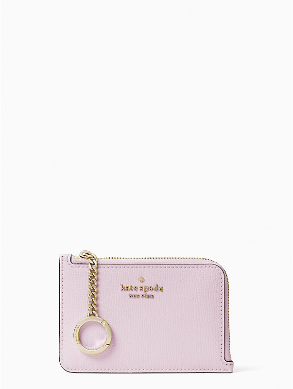 DARCY REFINED GRAIN LEATHER MEDIUM L-ZIP CARD HOLDER, , rr_large