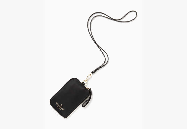 Chelsea Nylon Card Case Lanyard, Black, Product image number 0