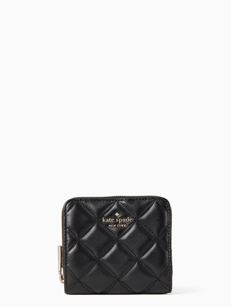 Natalia Small Zip Around Wallet, Black, Product