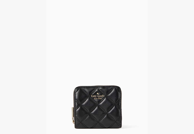 Natalia Small Zip Around Wallet, Black, Product