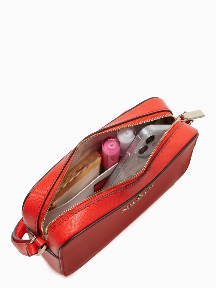 Kate Spade Staci Mini Light Rose Saffiano Leather Camera Bag Crossbody  Handbag in Black