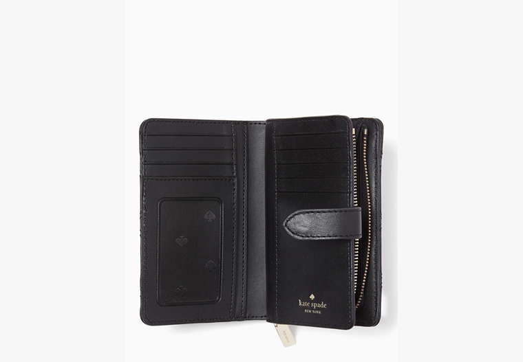 Natalia Medium Compact Bifold Wallet, Black, Product