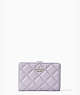 Kate Spade,natalia medium compact bifold wallet,Lilac Frost