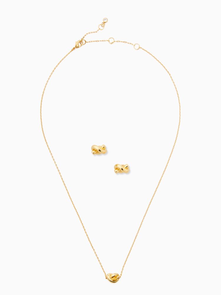 sailor's knot studs and mini pendant bundle by kate spade new york non-hover view